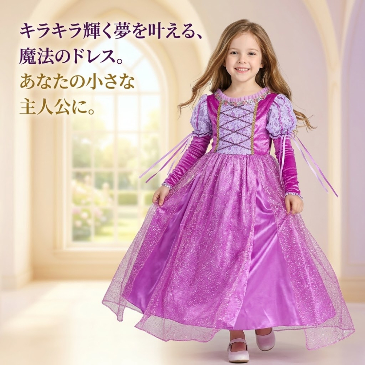 ハロウィン 衣装 子供 ドレス キッズドレス 子供 ドレス コスプレ 衣装 子供 お姫様 ワンピース 女の子 ハロウィン衣装 キッズ クリスマス　X'mas ワンピース 【袖付け】【3点セット】