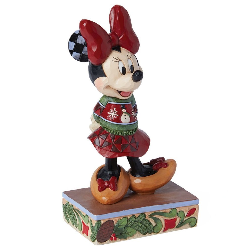 ミニー クリスマスセーター 14.3cm クリスマス | ディズニー トラディションズ ジムショア グッズ フィギュア 人形 置物 彫刻 Jim Shore 正規輸入品