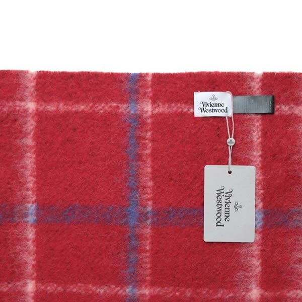 ヴィヴィアンウエストウッド マフラー Vivienne Westwood CHUNKY CHECK 8103014F-W01MO-H401 ユニセックス RED レッド チェック柄