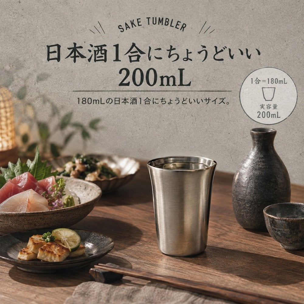 【ラッピング無料】ピーコック 日本酒 タンブラー ATL-20 200ml ステンレス 真空二重構造 保温 保冷 冷酒 燗酒 酒器 晩酌 ギフト