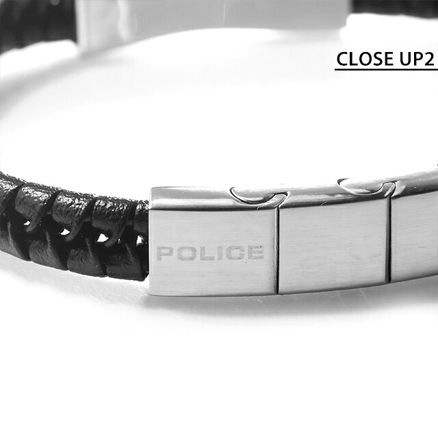 ポリス ブレスレット メンズ ブランド POLICE CONTORTO GB0081704 ブラック シルバー アクセサリー