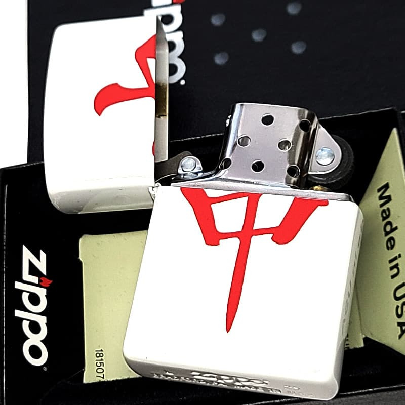 ZIPPO 麻雀牌 中 チュン ジッポ ライター ホワイト マージャン おしゃれ かっこいい 白 役牌 メンズ ギフト プレゼント