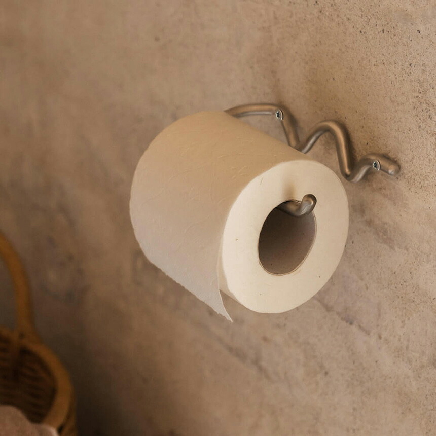 ferm LIVING ファームリビング トイレットペーパー ホルダー Curvature トイレットペーパーホルダー真鍮 おしゃれ タオルハンガー 真鍮製 ウォールハンガー 北欧 雑貨 インテリア ブランド おすすめ うねうね