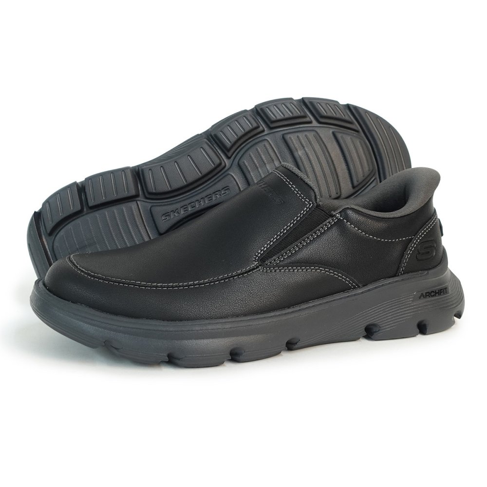 SKECHERS スケッチャーズ スリップインズ アーチフィット ガルザ ウマール 205518 BLK ブラック ビジネスシューズ スリッポン