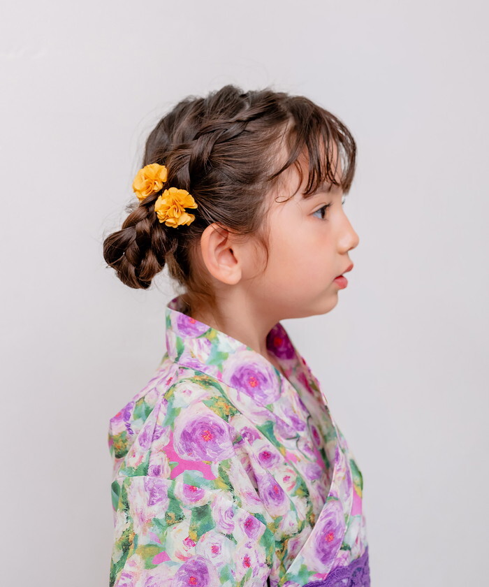 ヘアクリップ お花 2個セット 通販 日本製 Rora キャサリン 髪留め 髪飾り 子供 女の子 キッズ フラワー お団子 かわいい おしゃれ 可愛い 浴衣 夏祭り 甚平 ヘアアクセサリー フォーマル 結婚式 発表会 入学式 卒園式 キッズファッション