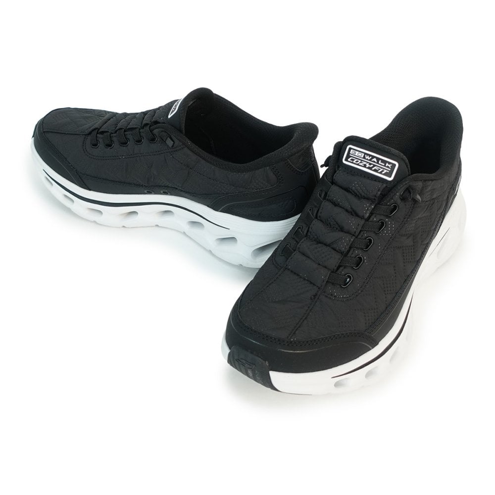 SKECHERS スケッチャーズ スニーカー スリップインズ ゴーウォーク グライドステップ 2.0 コージーフィット ウォーカー 217035 BKW ブラック/ホワイト