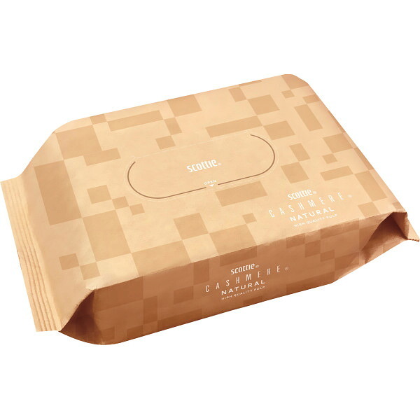 【直送】スコッティ カシミヤナチュラル [26-0582-108] 100枚 50組 ティッシュペーパー ピュアパルプ100% プレミアムティッシュ 持ち運び用 紙包装 日本製 ギフト プレゼント 贈り物 ノベルティ 粗品 記念品 景品 お祝い 内祝い