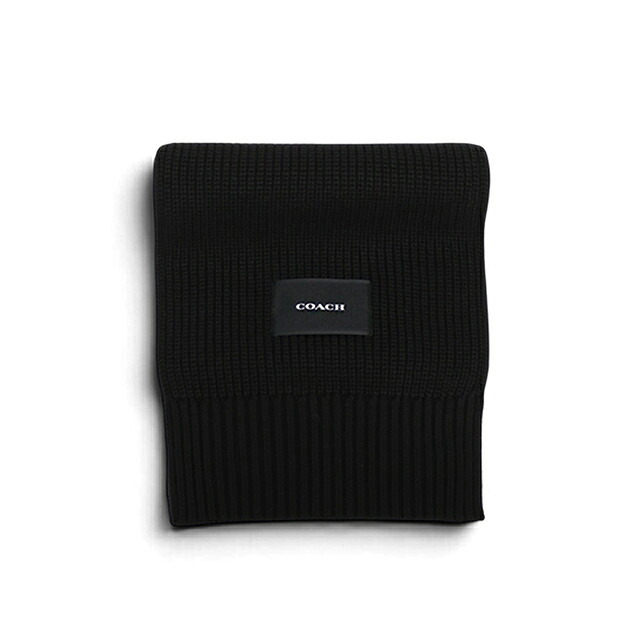 コーチ COACH WOVEN PATCH KNIT SCARF マフラー co100427-001 レディース BLACK マフラー