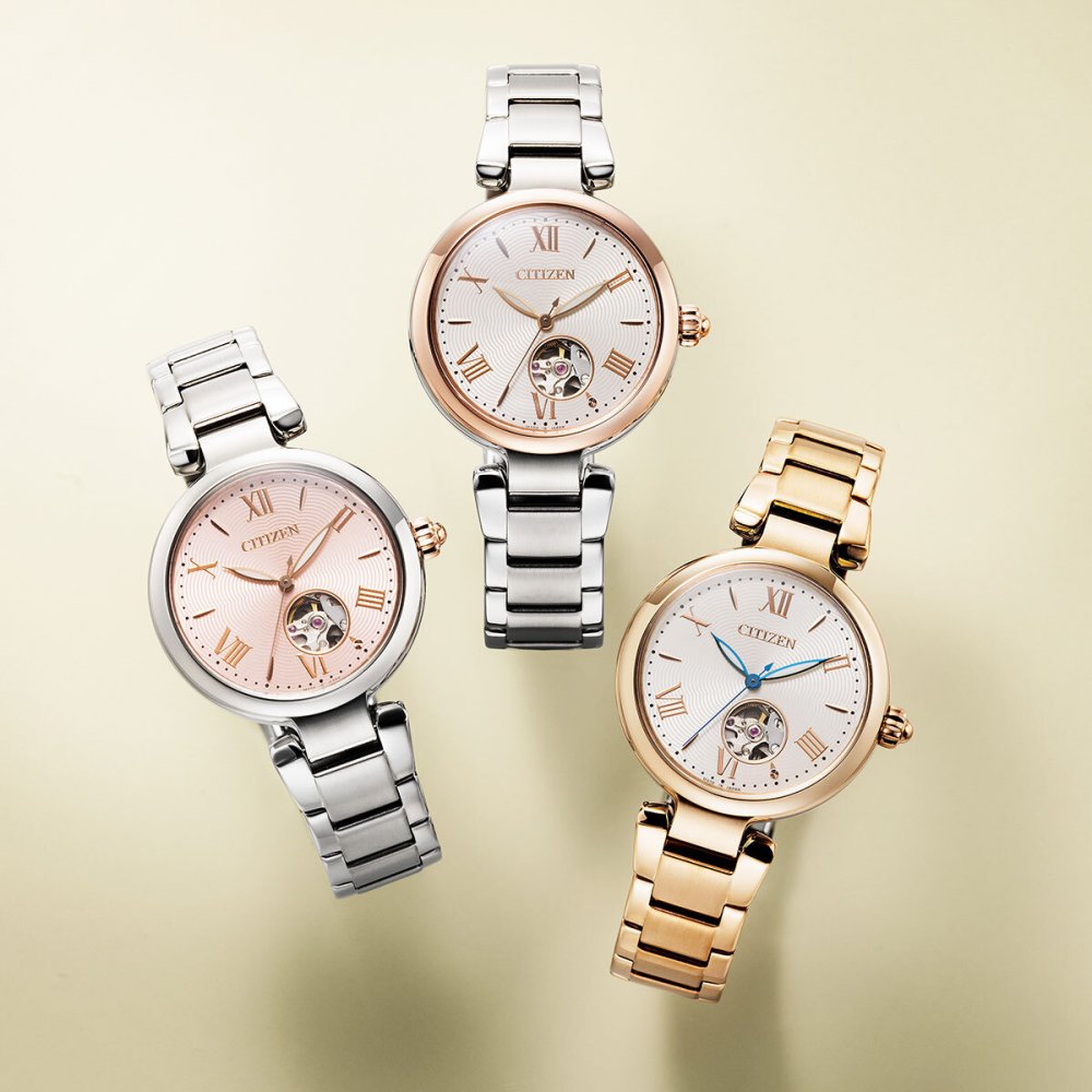 シチズンコレクション CITIZEN COLLECTION メカニカル 自動巻き 機械式 オープンハート 腕時計 レディース PR1052-54A【2026 新作】