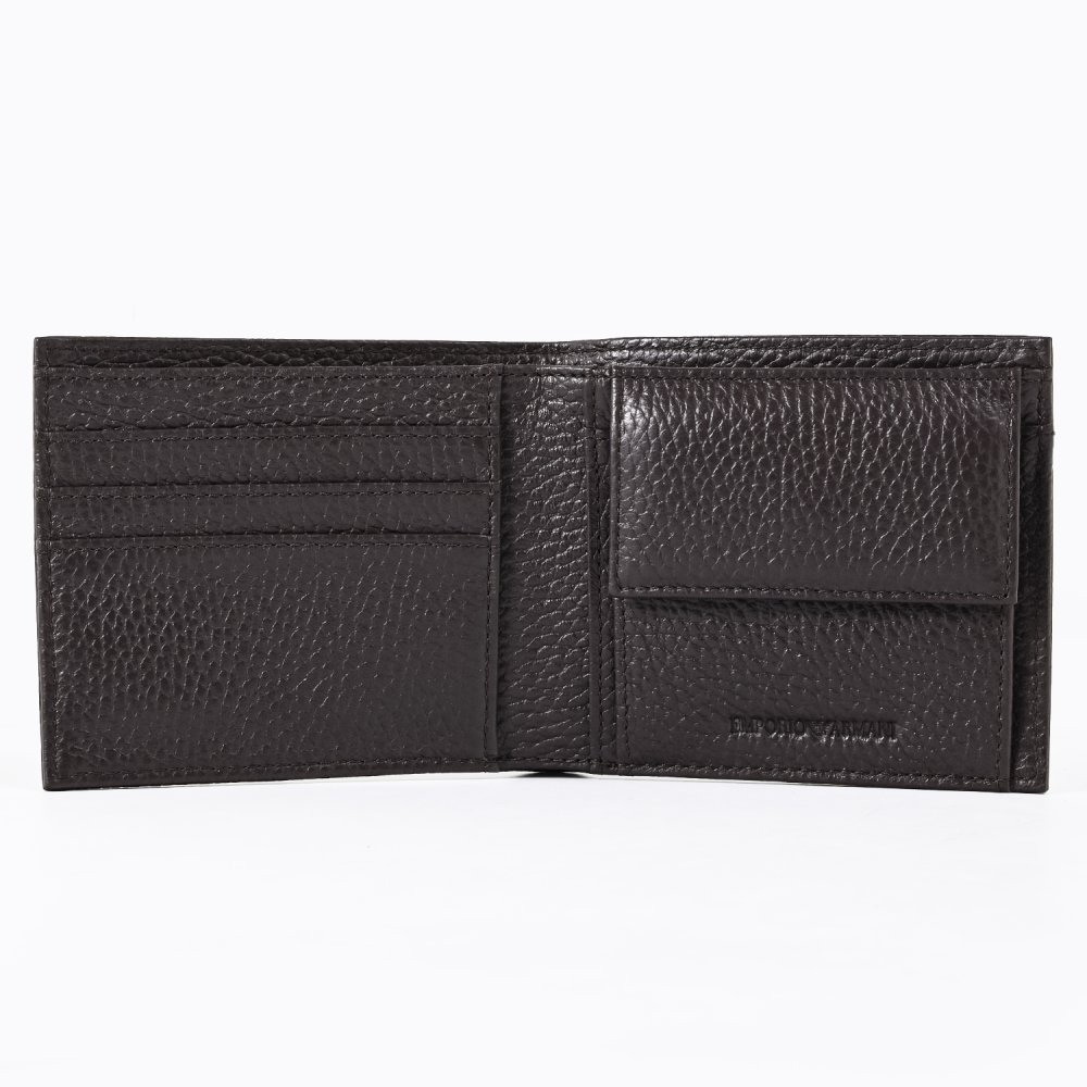 エンポリオ アルマーニ EMPORIO ARMANI 二つ折り財布 イーグルロゴ 小銭入れ付 メンズ ブラウン Y4R167 Y068E U6030 ウォレット レザー 折財布 送別会 誕生日 お中元 結婚祝い 結婚式 彼氏 息子 夫 男性 財布 高級 父の日 母の日【スペシャルラッピング660円(別売り)】クリスマスプレゼント ファッション小物 ホワイトデー
