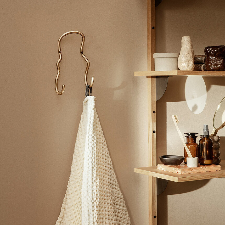 ferm LIVING ファームリビング ウォールハンガー Curvature ダブルフック ウォールハンガー壁掛け フック 北欧雑貨 おしゃれ 帽子 バッグ コート インテリア雑貨 北欧 雑貨 インテリア うねうねフック