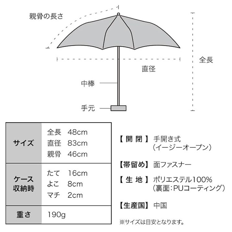 沖昌之×Wpc. 遮光 アンブレにゃん ドット ミニ 折りたたみ傘 801-OM011-102  定形外 送料無料 日傘 晴雨兼用 傘 ねこ 完全遮光 遮熱 UVカット100％ アンブレにゃん 折り畳み 雨傘