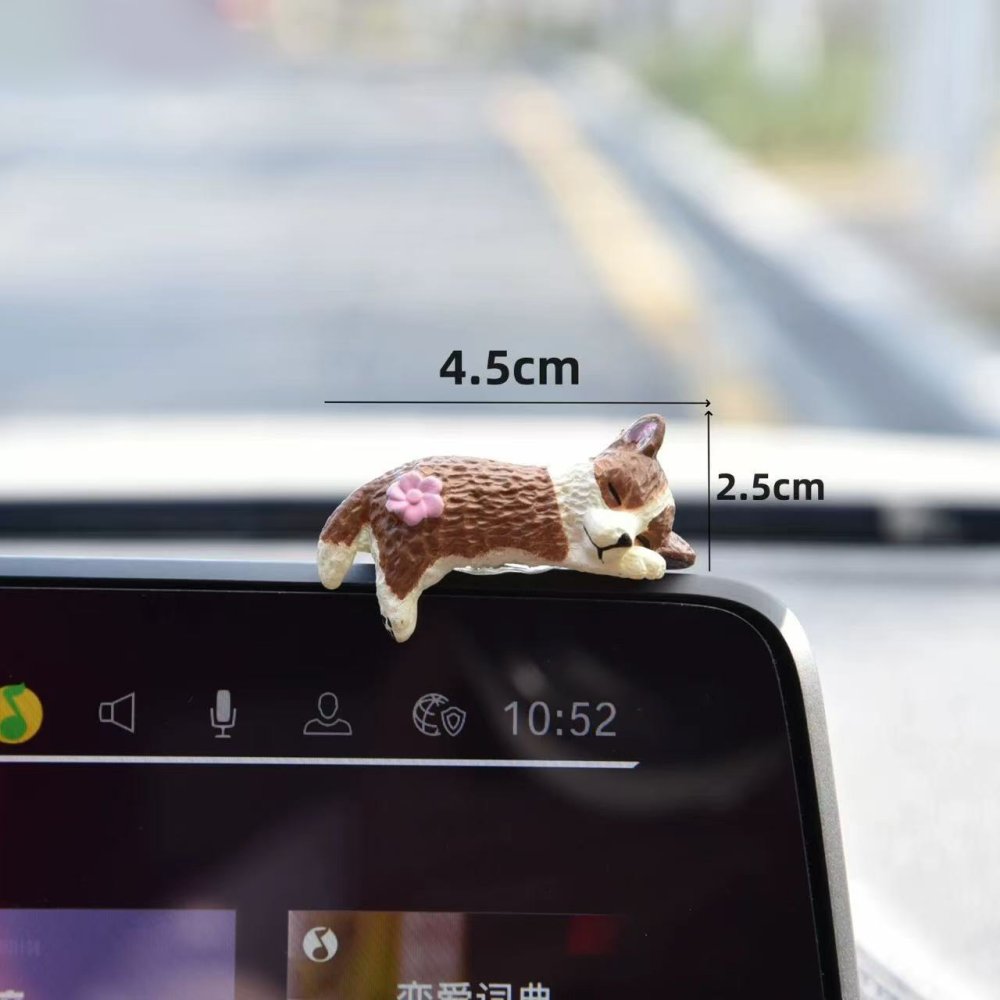 犬 置物 5個セット かわいい ミニチュア ドッグ オブジェ カートゥーン デスク 飾り 車内アクセサリー パソコン モニター 卓上 インテリア 雑貨 オフィス プレゼント