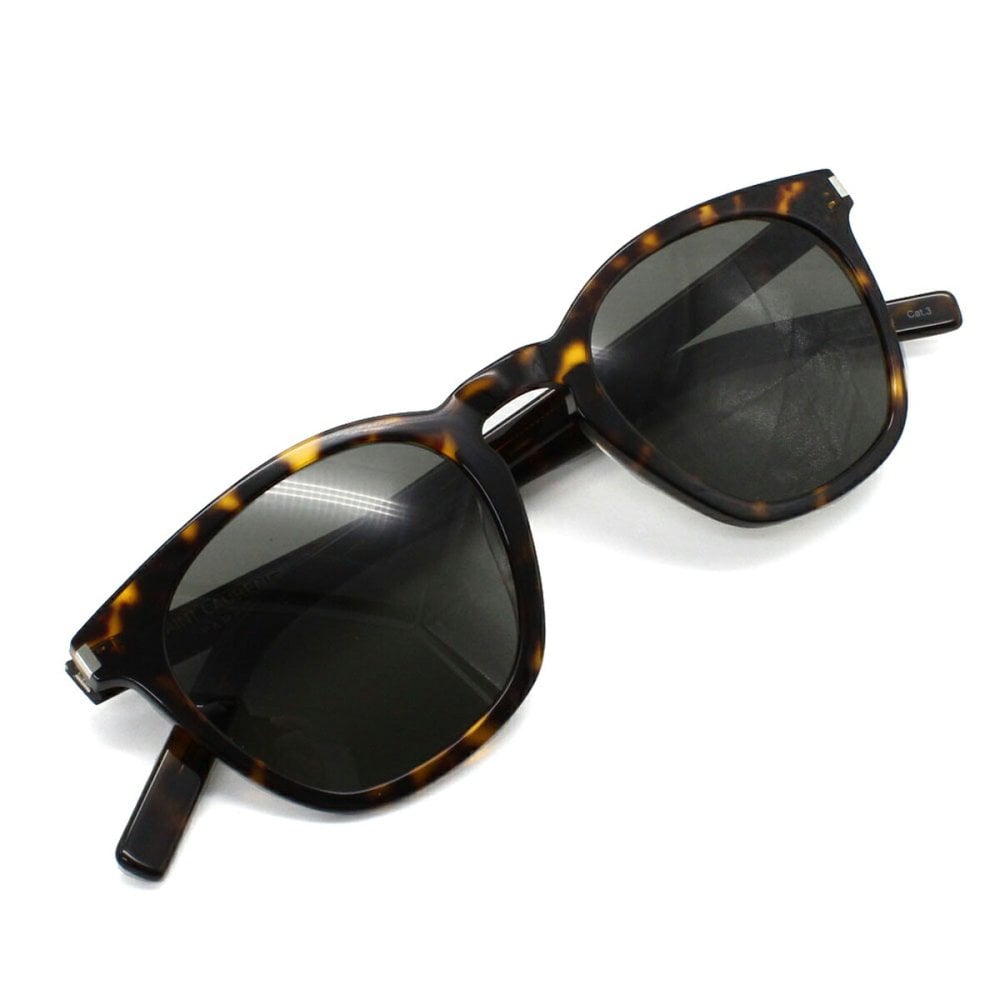 サンローラン Saint Laurent サングラス グローバルフィット UVカット ウェリントン アイウェア SL 28 SLIM-002 メンズ レディース ユニセックス ハバナ+グレー 国内正規品