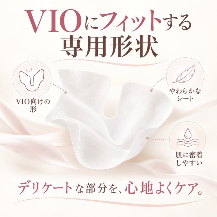 VIO専用 保湿シートマスク5枚組 / VIO シートマスク デリケートゾーン 保湿 乾燥ケア 脱毛後ケア ヒアルロン酸 グリチルリチン酸2K キメ 整肌 シトラスソープ 5枚組 / デリケートゾーンにうるおいを与え キメの整ったなめらかな肌へ導く