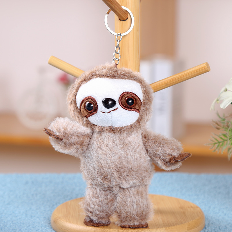 ナマケモノ ぬいぐるみ キーホルダー アニマル マスコット かわいい バッグチャーム ふわふわ 動物 飾り お出かけ 旅行 お土産 子供 プレゼント ギフト