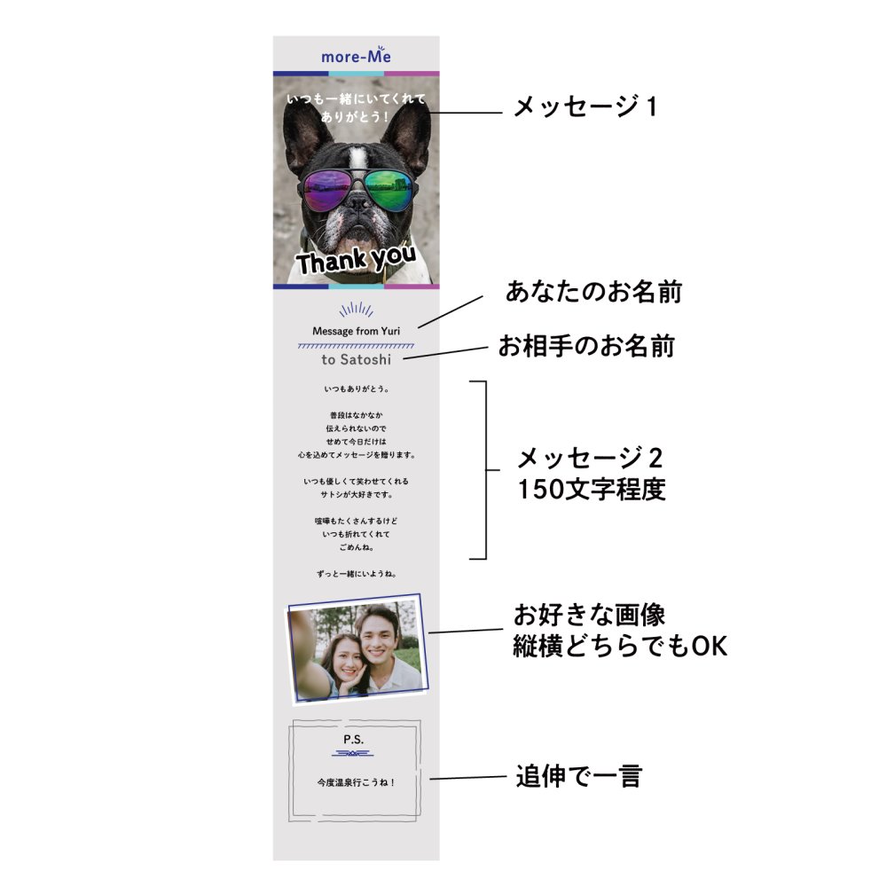 more me for message スマホをかざすと想いが溢れるデジタルメッセージ【フレンチブル】メッセージギフト  誕生日 記念日 プレゼント【送料無料】