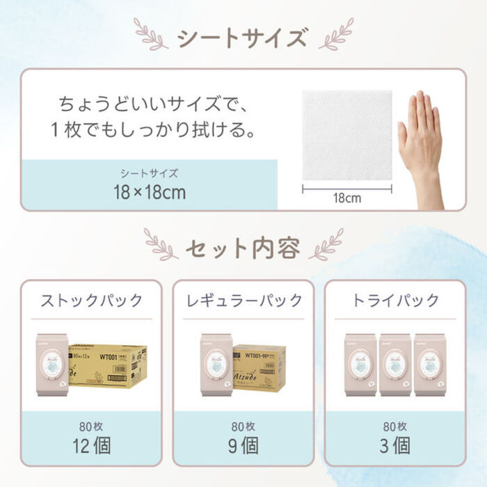 おしりふき 厚手 無添加 無香料 ノンアルコール エンボス加工 蓋つき 水分多め やわらか 純水 99％ 80枚入り×12個（960枚）