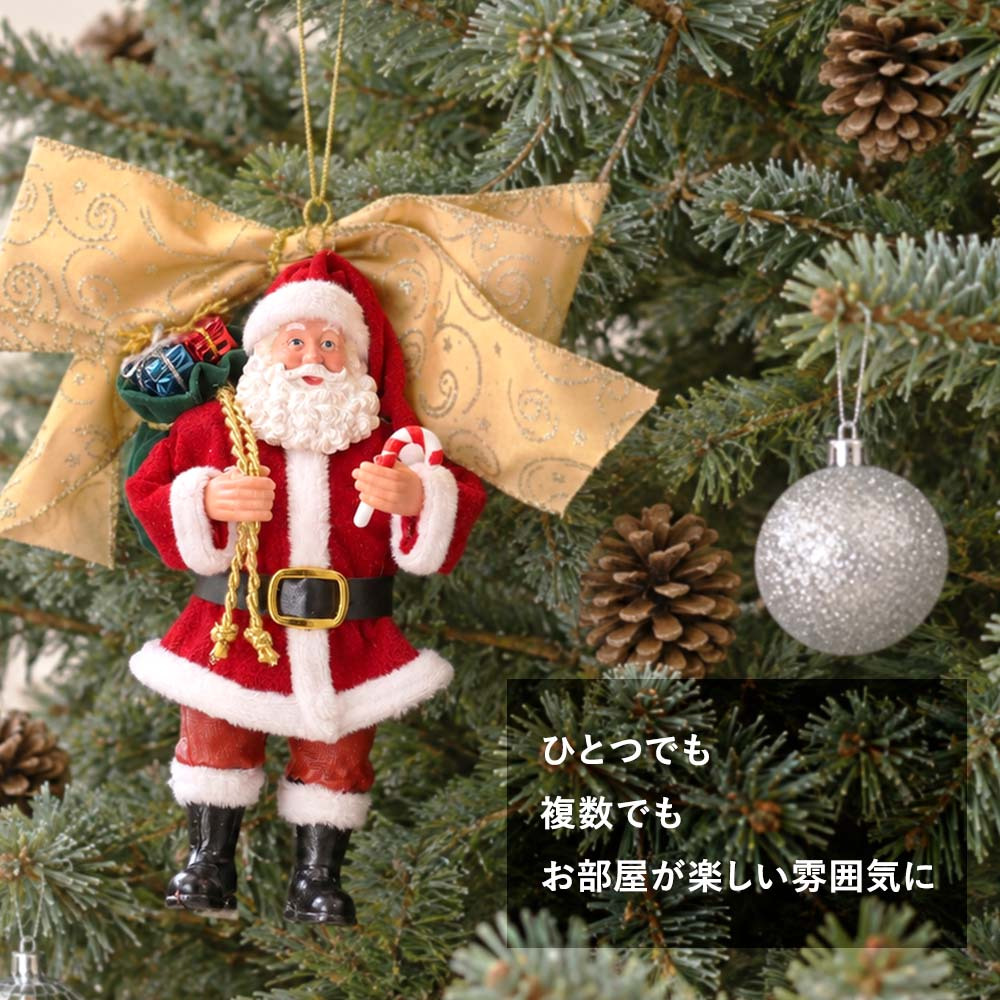 クリスマス 飾り サンタクロース オーナメント オーソドックス 吊り下げ 人形 軽量 テディベア かわいい ギフト プレゼント