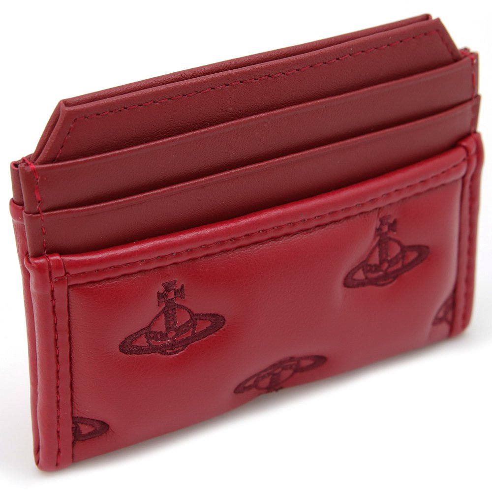 ヴィヴィアンウエストウッド ICカードケース 薄型 メンズ レディース カードホルダー カード入れ Vivienne Westwood ヴィヴィアン マルチオーブ型押し レッド VW4303 (54030010W-S002K-H201) 【2026年秋冬モデル】 【ラッピング無料 誕生日 お祝い プレゼント ギフト 贈り物】