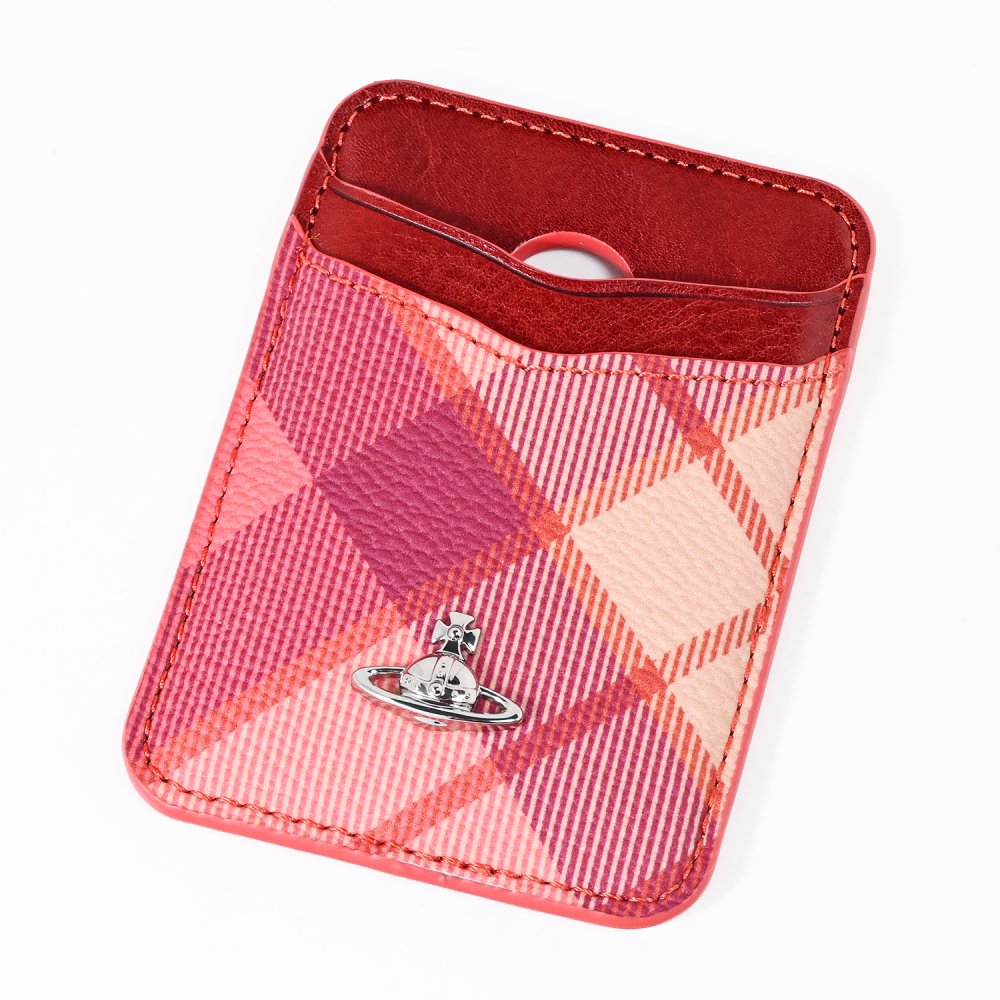 ヴィヴィアンウエストウッド Vivienne Westwood カードケース マグネティックカードホルダー マグネット タータンチェック レディース フレッシャーピンク 5403000WU C009L G201 送別会 誕生日 お中元 結婚祝い 結婚式 彼氏 息子 夫 男性 彼女 妻 女性 財布 高級 父の日 母の日【スペシャルラッピング660円(別売り)】 即日発送ファッション小物 ホワイトデー