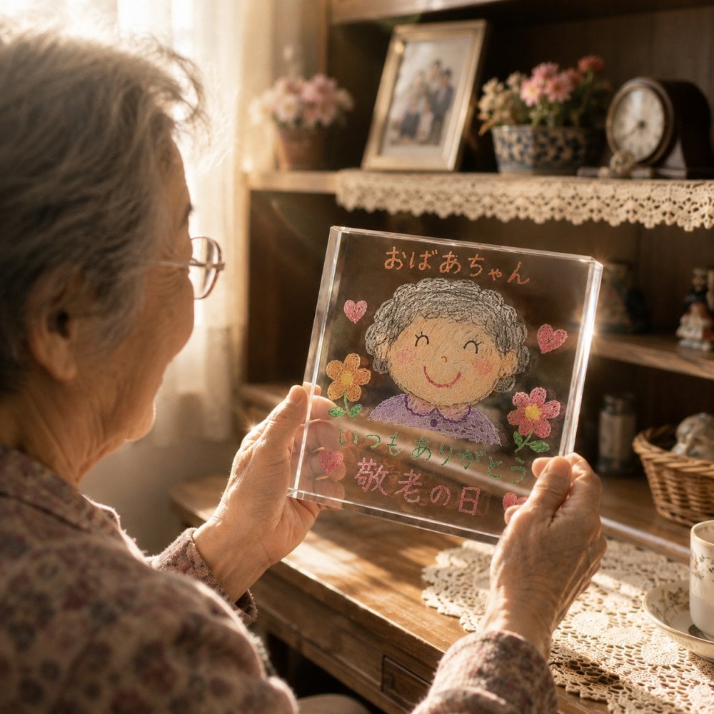 敬老の日 ガラスブロック 似顔絵 記念写真 フォトキューブ 母の日 結婚記念日 思い出 高級 写真プレート 両親 父の日 名入れ リビング 記念日 成長記録 誕生日 フォトギフト おしゃれ プレゼント 銀婚式 オリジナル オーダーメイド 置き物 三世代 写真立て 名入れギフト 孫 家族 サプライズ 祖父母 ギフト 写真 親孝行 ディスプレイ 感謝 フォトフレーム 子ども 贈り物 写真入り【c01】