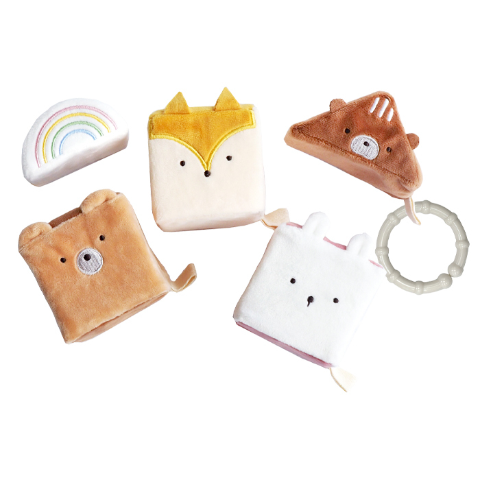 amanoppo あまのっぽ もちふわブロック 森のおともだち | どうぶつ 動物 アニマル ソフトブロック 布製 つみき 積み木 洗濯 洗える 赤ちゃん ベビー 0歳 ファーストトイ