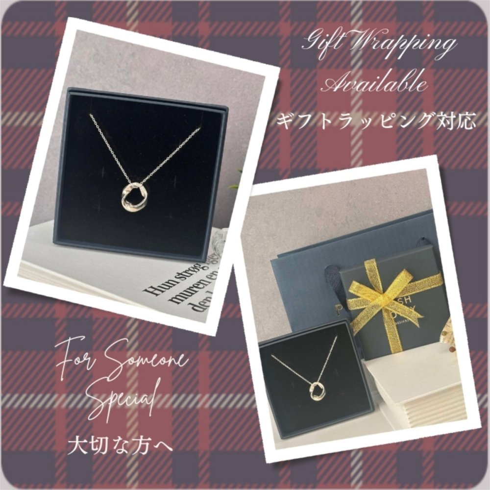 英国製 ハンドメイド 流線形サークル シルバーネックレス レディース スターリングシルバー 925 上品 シンプル 大人 女性 彼女 妻 母 誕生日 記念日 母の日 クリスマス プレゼント ギフト