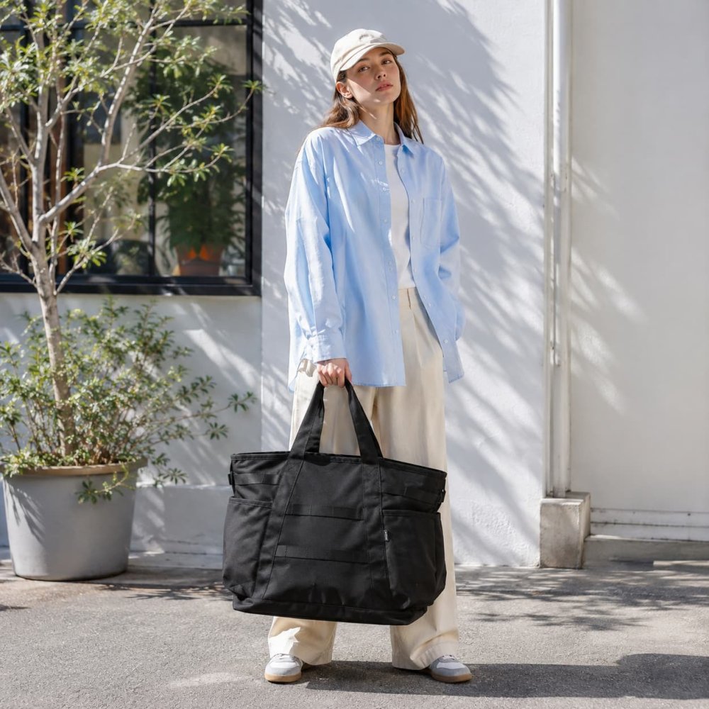 snowpeak Recycled Cordura Tote Bag トートバッグ トート 大容量 手持ち 普段使い シンプル レディース メンズ ギフト プレゼント ブラック bb26su002