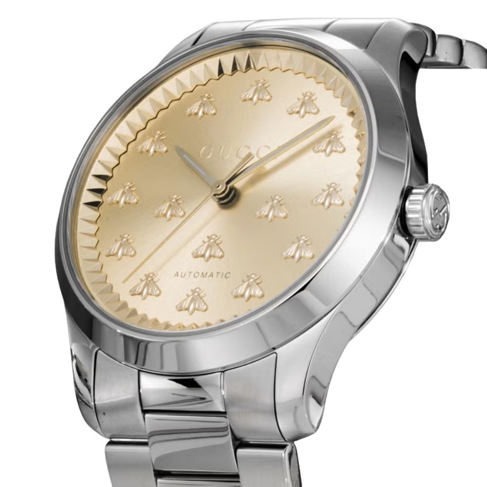 グッチ 腕時計 メンズ レディース Gタイムレス 1本限り 自動巻き 38mm ゴールド シルバー 蜂 ビー GUCCI G-Timeless ユニセックス プレゼント ギフト 成人 卒業 入学