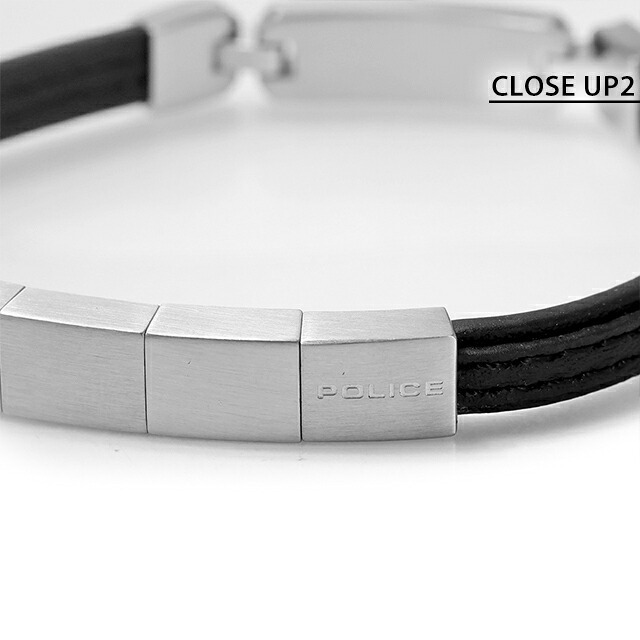 ポリス ブレスレット メンズ ブランド POLICE LAYERLOCK GB0082901 ブラック シルバー アクセサリー
