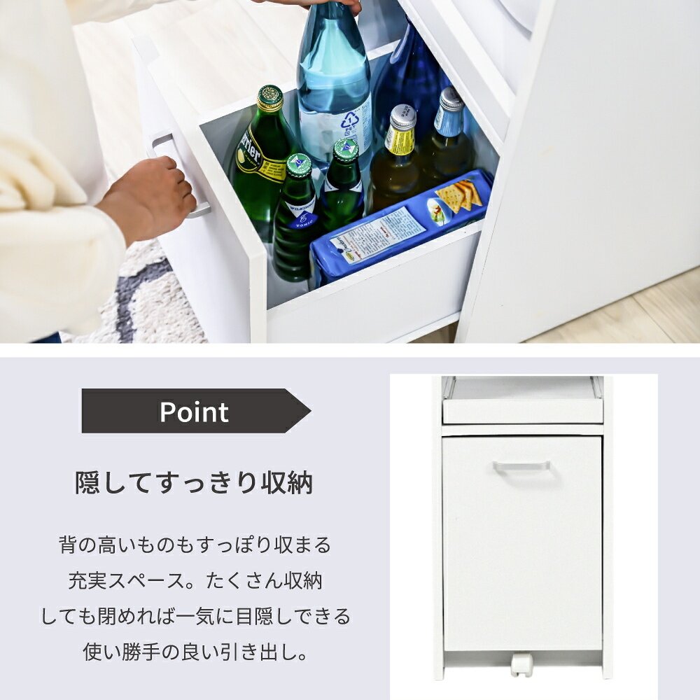 レンジ台 キッチン収納 トースターラック 約 幅 35 高さ 90 隙間収納スリムラックミニ キャスター付き ワゴン ロータイプ ：