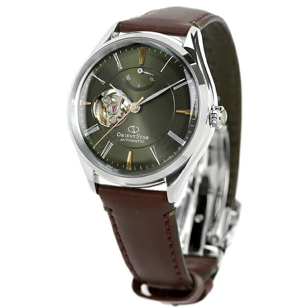 オリエントスター 腕時計 ブランド クラシック セミスケルトン 森の木漏れ日 自動巻き 機械式 メンズ RK-AT0202E フォレストグリーン ブラウン
