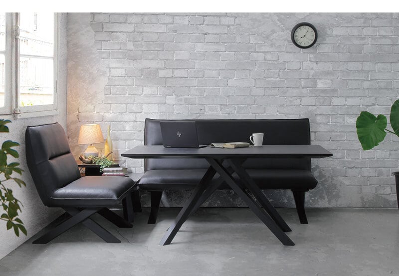 ダイニング家具 ダイニングテーブル 120cm クロスｔ脚 Xタイプ モダン カフェ風 インダストリアル スチール脚 テーブル 石目 ウォールナット 人気 おしゃれ 2人用 4人用 ホワイト ブラック ブラウン チェア別売り