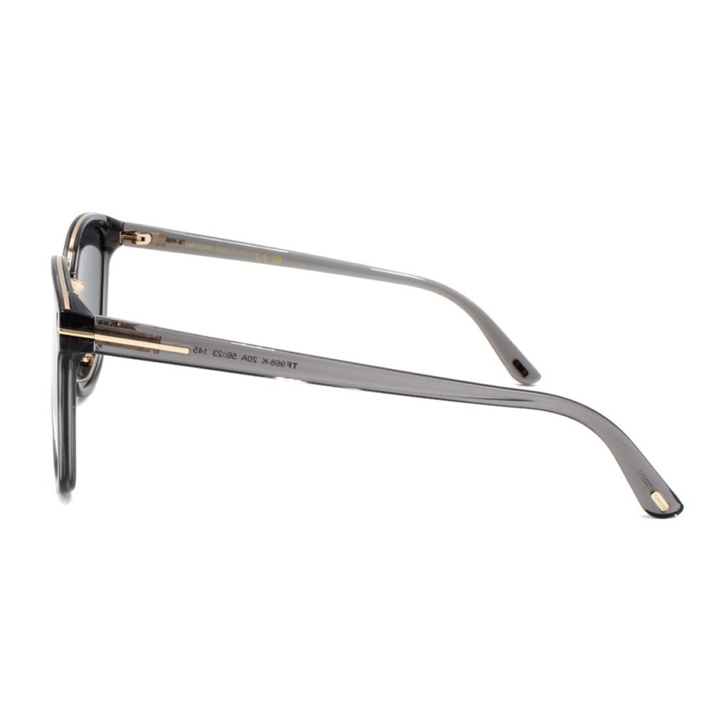 トムフォード TOM FORD サングラス UVカット FT0968-K/S 20A 56 メアジアンフィット アイウェア ウェリントン メンズ レディース グレー(クリア)