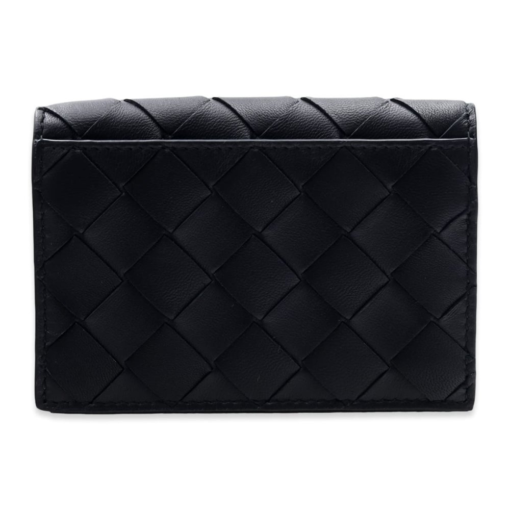 ボッテガヴェネタ BOTTEGA VENETA カードケース 名刺入れ メンズ レディース イントレチャート 本革 レザー ブラック 黒 スナップボタン ビジネスカードケース 667141 V3UH2 8425