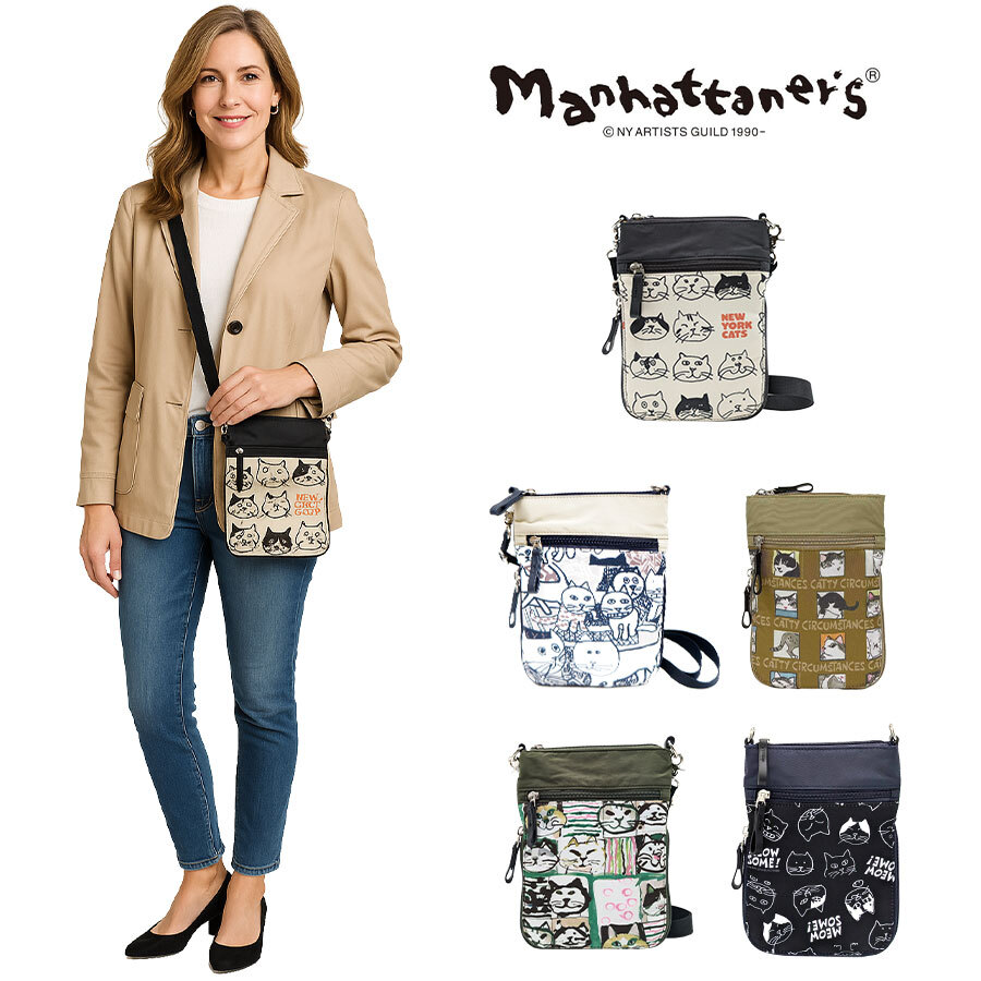 【Manhattaner's】71-2470 ミニショルダーバッグ かばん ショルダー 斜め掛け バッグ マンハッタナーズ ブラック ベージュ レディース おしゃれ 可愛い かわいい 個性的 使いやすい 普段使い 日常使い 母の日
