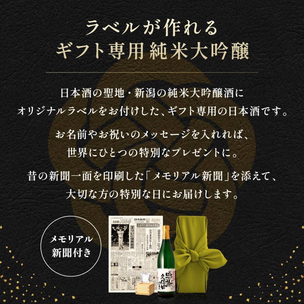 退職 プレゼント 女性 男性 入社日の新聞付き 父親 母親 両親 上司 同僚 名入れ おしゃれ 誕生日 敬老の日 記念品 即納 日本酒 720ml