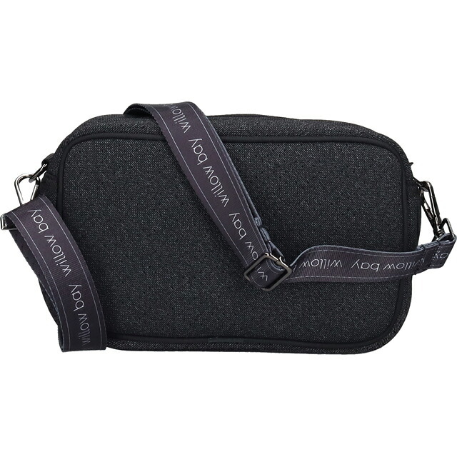 ウィローベイ ショルダーバッグ レディース ブランド WILLOWBAY ラージクロスボディバッグウィズロープ クロスボディ BLACK DENIM