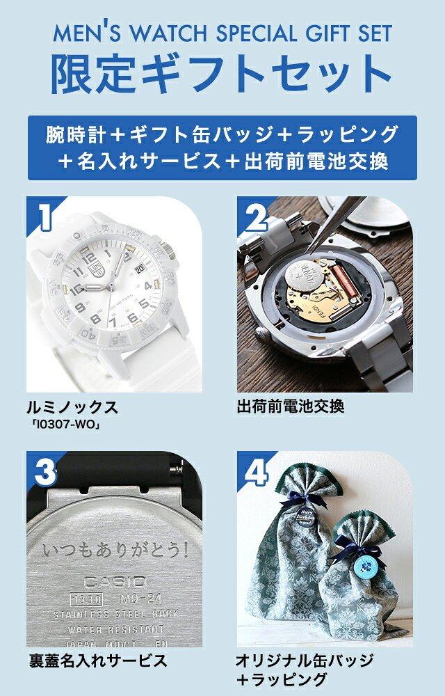 メンズ ギフトセット ルミノックス レザーバック シータートル 0300 シリーズ クォーツ 電池式 腕時計 ブランド メンズ LUMINOX 0307.WO アナログ ホワイト 白