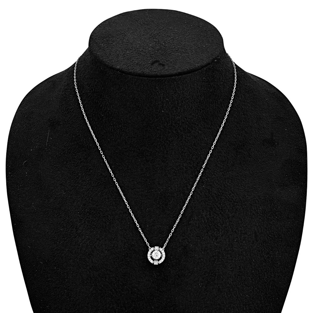スワロフスキー swarovski ネックレス Una ラウンドカット 5286137 ウナ ペンダント アクセサリー レディース シルバー+ホワイト 海外正規品