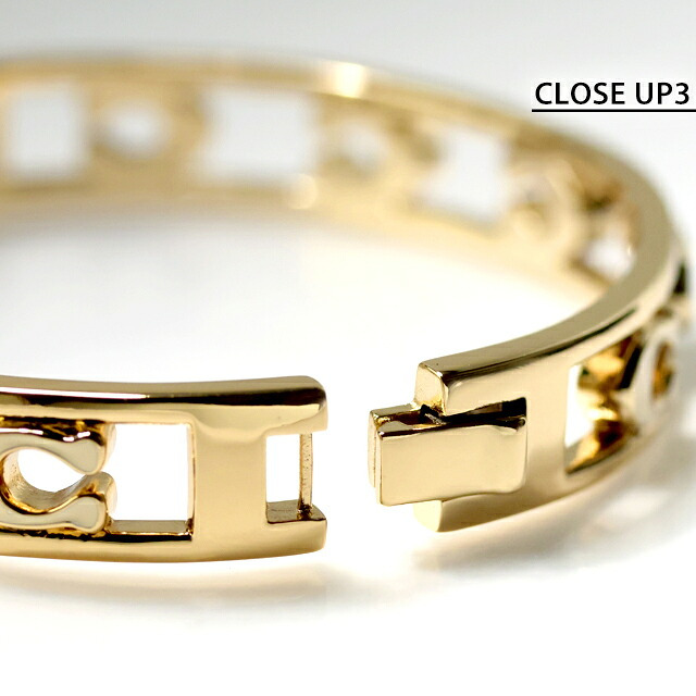 コーチ バングル レディース ブランド COACH シグネチャー C オープンワーク ブレスレット 571291GLD100 ゴールド アクセサリー
