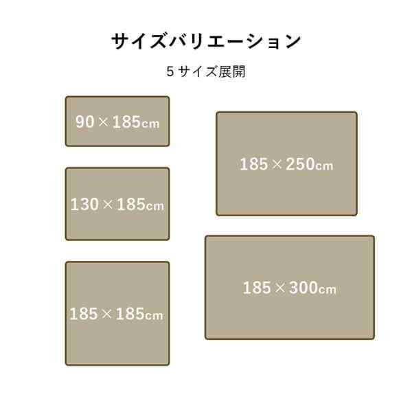 ラグ 選べる 厚み 長方形 小さい 撥水 ホットカーペット対応 冬 フランネル 無地 約90×185×0.1cm