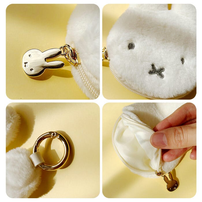 ミッフィー ファー 小銭入れ miffy フェイスシリーズ コインケース フェイス ミッフィーグッズ ミッフィー好き ミニポーチ ポーチ レディース 小物入れ 小物 プチギフト リング付き 子供 大人 ファーポーチ 女の子 プレゼント ギフト 贈り物