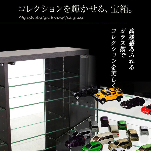 収納家具 ラック コレクション -Luke-ルーク 専用ミラー2枚セット ハイタイプ用/深型・浅型共通 CLR-485M--TU ホワイト 幅44×高80×厚0.3cm ホームテイスト コレクションケース ディスプレイケース ガラスケース ショーケース