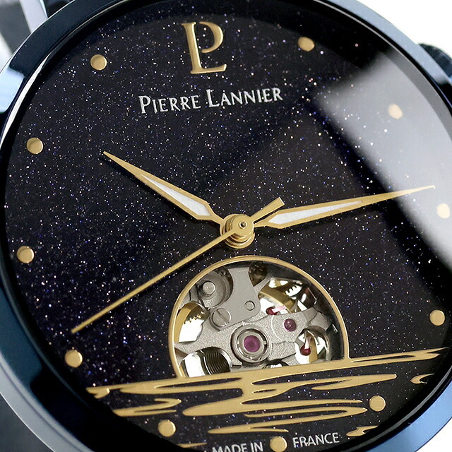 ピエールラニエ オーストレイル 自動巻き 腕時計 ブランド レディース オープンハート Pierre Lannier P148H866 アナログ ブルー