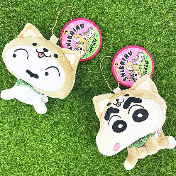 クレヨンしんちゃん 柴犬 ぬいぐるみマスコットキーホルダー