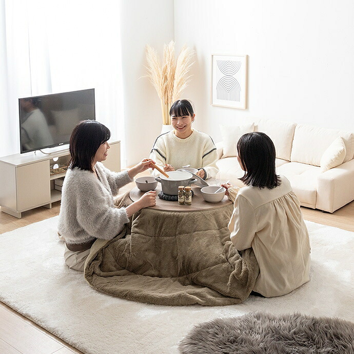 テーブル こたつ 円形 直径68 丸型 コンパクト シンプル おしゃれ カジュアル 暖房器具 一人暮らし 新生活 小さめ オールシーズン