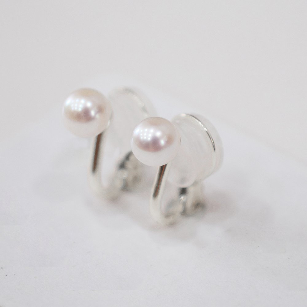 ［pearl595］6mm - 6.5mm ピアス あこや真珠 熊本 天草 本真珠 シンプル イヤリング 直結タイプ