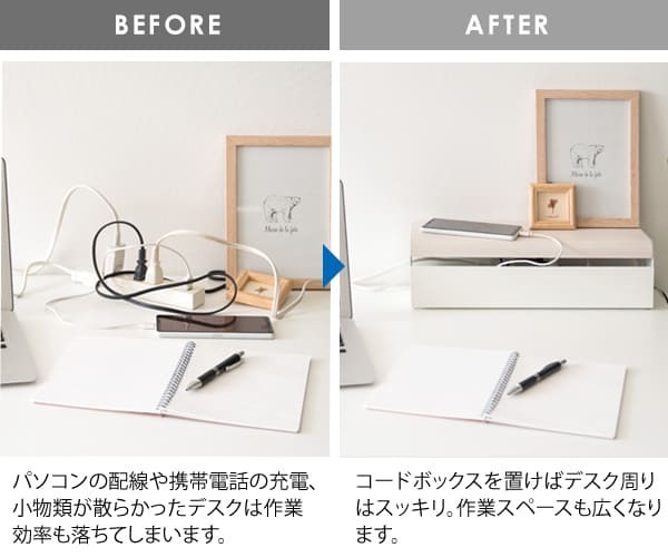 デスク チェア コードボックス 幅38×奥行き13×高さ11cm スチール 完成品 ブラウン ナチュラル ホワイト 配線ボックス 配線 コード 隠し 延長コード 収納 ボックス配線ボックス ボックス 新生活